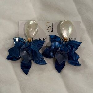 Blue Petal Earrings